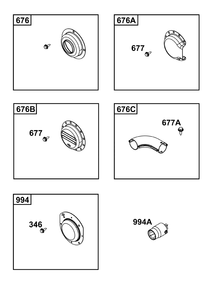 Model 29, 30, 35 And 38 Engine Accessories Catalog / Spark Arrestors And Deflectors Diagram and Parts List for 305446-0639-F1  Briggs and Stratton Engine